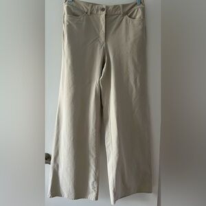 Lululemon City Sleek 5 Pocket Wide-Leg Pants Beige Size 12 (Approx)